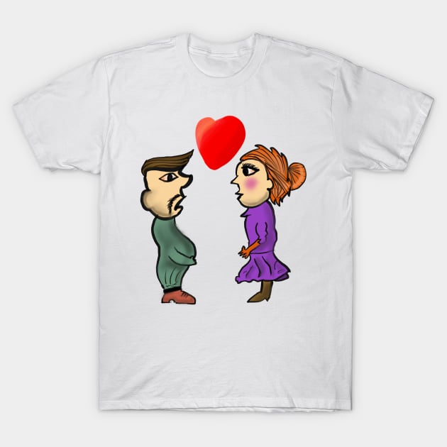 Couple love T-Shirt by Joker & Angel